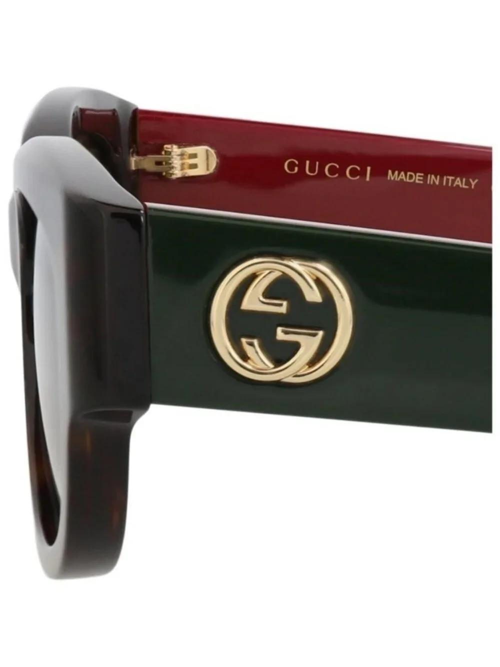 New Gucci Womens Round/Oval Havana Red Green Fashion Designer Sunglasses
